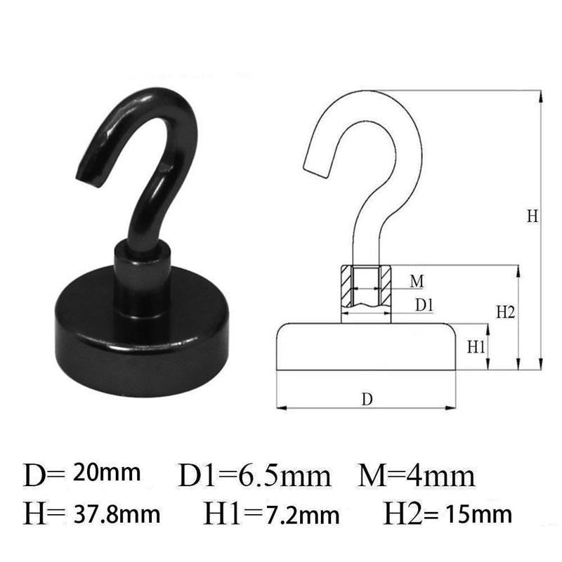 26 Lbs Magnetic Hooks 12 Pack Strong Neodymium Magnets Hook